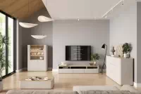 Stolík kawowy Elivo 100 cm so zásuvkami - kašmír / Dub olejowany - Limitovaná ponuka expozície Stolík kawowy Elivo 100 cm so zásuvkami - kašmír / Dub olejowany - Limitovaná ponuka expozície