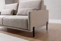 Pohovka s funkciou spánku Meloria - šedá látka ľahkočistiaca Leo 15 Pohovka s funkciou spánku Meloria - šedá látka ľahkočistiaca Leo 15