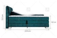 Elektrická čalouněná postel boxspring WE 1 - 60x200 cm - černý samet Jasmine 100 wysokie postel