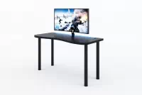 Gaming íróasztal Alin 135 cm állítható magasságú LED szalaggal - fekete íroasztal gamingowe Alin 135 cm z regulacja wysokosci oraz tasma LED - fekete 