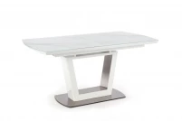 Rozkladací jedálenský stôl BLANCO 160-200x90 cm - biely mramor / biela blanco Rozkládací stôl Pracovná doska - Biely mramor / Biely, noha - Biely