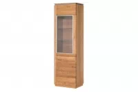 Montenegro 11 - jednodverová pravá vitrína drevená Vitrína jednodverová Montenegro 11 Pravostranná 56 cm - Dub Rustikálny