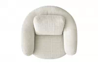 Otočná křeslo Finezal - béžový šenil Cremona 02 Křeslo Finezal obrotowy - Cremona 02