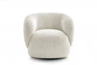 Otočná křeslo Finezal - béžový šenil Cremona 02 Křeslo Finezal obrotowy - Cremona 02