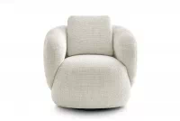 Otočná křeslo Finezal - béžový šenil Cremona 02 Křeslo Finezal obrotowy - Cremona 02