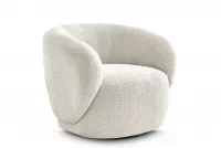 Otočná křeslo Finezal - béžový šenil Cremona 02 Křeslo Finezal obrotowy - Cremona 02