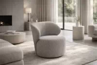 Dizajnové kreslo Cocoon - sivé buklé Catch Me 24 Kreslo odpočinkové Cocoon - šedá boucle Catch Me 24