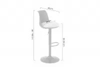 Hoker Vintrix s čalúneným sedadlom - cappuccino / šedá Barová stolička Vintrix z tapicerowanym siedziskiem - cappuccino / popol