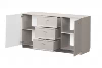 Komoda Lorini 150 cm so zásuvkami - kašmír / zlaté úchytky T-bar Komoda Lorini 150 cm so zásuvkami - kašmír / zlote úchyty T-bar