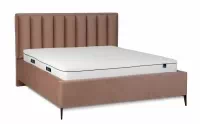 Čalouněná postel pro ložnice s rámem Misel - 160x200, Nohy černé postel pro ložnice z metalowymi nozkami 