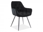 Židle Cherry - černá / černá Matt Velvet 99 židle cherry matt velvet 99 Černý Konstrukce / Černý