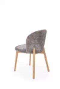 Stolička čalúnená Isario - sivá látka Cremona 96 / dub prírodný Stolička čalúnená Isario - Popolový Cremona 96 / Dub prírodné