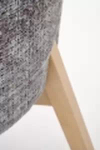 Stolička čalúnená Isario - sivá látka Cremona 96 / dub prírodný Stolička čalúnená Isario - Popolový Cremona 96 / Dub prírodné