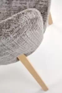 Stolička čalúnená Isario - sivá látka Cremona 96 / dub prírodný Stolička čalúnená Isario - Popolový Cremona 96 / Dub prírodné