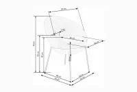 Čalouněná jídelní židle K482 skořepinová - šedá židle čalouněné K482 kubelkowe - popelavá