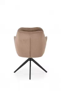 K591 židle hnědá (1p=2szt) židle čalouněné orbia obrotowe - brazowe / černé nožičky