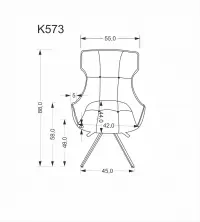 Otočená čalúnená stolička Rippla - popolavá Stolička čalúnená rippla otočna - popielate