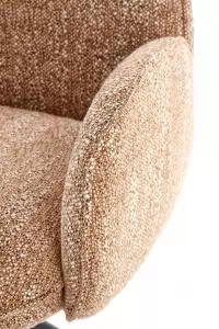 Čalouněná otočná židle Sofel - skořicová / černé nohy židle čalouněné sofel obrotowe - cynamonowe / černé nožičky