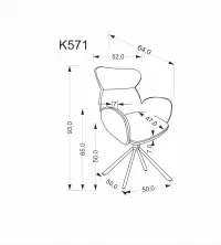 Čalouněná otočná židle Sofel - skořicová / černé nohy židle čalouněné sofel obrotowe - cynamonowe / černé nožičky