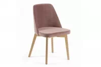 Jídelní čalouněná židle Tagero - Solo 254 / brudny Růžová / Nohy buk 