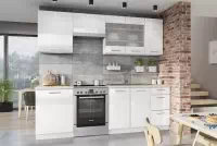 Komplet nábytku kuchennych Vita 240cm - Bílý lesk Komplet nábytku do kuchyně Vita 