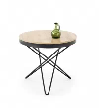 Kulatý konferenční stolek Leila 60 cm – přírodní / černá leila Konferenční stolek, přírodní / černá (1p=1szt)