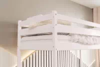 Detská posteľ Samio 80x200 s poschodím - biela Posteľ dzieciece Samio 80x200 vyvýšená - Biely