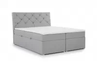 Kontinentálna posteľ Bralin 160x200 s úložným priestorom - sivá tkanina Malmo New 83 Boxspring posteľ Bralin 1600x200 s úložným priestorom - šedá plecionka Malmo New 83