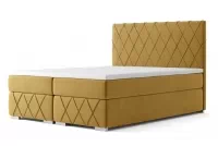 Boxspring postel Feba 180x200 cm musztardow postel z wysokim čelem 