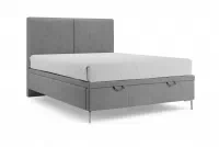 Boxspring posteľ Lektis 140x200 S vnútorným úložným priestorom- šedá látka ľahkočistiaca Maya 18 / nožičky kovové srebrne  Boxspring posteľ Lektis 140x200 S vnútorným úložným priestorom- šedá látka ľahkočistiaca Maya 18 / nožičky kovové srebrne 