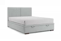 Čalouněná boxspring postel Lektis 160x200 s úložným prostorem - popelavá látka Maya 20 / nohy wenge Postel boxspring Lektis 160x200 s úložným prostorem- popielata potahová látka snadno čistitelný Maya 20 / Nohy dřevěná wenge