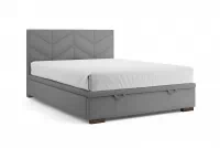 Boxspring posteľ Lindi 140x200 S vnútorným úložným priestorom- šedý szenil Perfect Harmony 82 / nožičky Venge Boxspring posteľ Lindi 140x200 - šedý szenil Perfect Harmony 82 / nožičky Venge