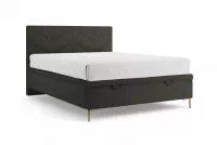 Boxspring posteľ Lindi 140x200 S vnútorným úložným priestorom- Tmavý šedý szenil Perfect Harmony 99 / nožičky zlote Boxspring posteľ Lindi 140x200 S vnútorným úložným priestorom- Tmavý šedý szenil Perfect Harmony 99 / nožičky zlote