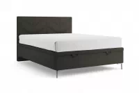 Boxspring postel Lindi 160x200 s úložným prostorem - tmavě šedá látka Perfect Harmony 99 / stříbrné nohy Postel boxspring Lindi 160x200 s úložným prostorem- tmavě šedá Perfect Harmony 99 / Nohy stříbrná 