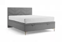 Postel boxspring Lindi 160x200 s úložným prostorem- šedá szenil Perfect Harmony 82 / Nohy zlote Postel boxspring Lindi 160x200 s úložným prostorem- šedá szenil Perfect Harmony 82 / Nohy zlote