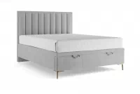 Boxspring posteľ Misel 140x200 S vnútorným úložným priestorom- šedý zamat Magic Velvet 2240 / nožičky zlote  Boxspring posteľ Misel 140x200 S vnútorným úložným priestorom- šedý zamat Magic Velvet 2240 / nožičky zlaté 