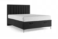 Boxspring posteľ Misel 160x200 S vnútorným úložným priestorom- Čierny zamat Magic Velvet 2219 / nožičky srebrne Boxspring posteľ Misel 160x200 S vnútorným úložným priestorom- Čierny zamat Magic Velvet 2219 / nožičky srebrne