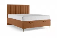 Boxspring postel Misel 160x200 s úložným prostorem - cihlový samet Magic Velvet 2213 / zlaté nohy Postel boxspring Misel 160x200 s úložným prostorem- cihlová samet Magic Velvet 2213 / Nohy zlatá 