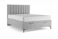 Boxspring postel Misel 160x200 s úložným prostorem - šedý samet Magic Velvet 2240 / černé nohy Postel boxspring Misel 160x200 s úložným prostorem- šedá samet Magic Velvet 2240 / Nohy černá 