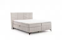 Pat boxspring Penia 160x200 cu spațiu de depozitare - catifea cremă hidrofobă Element 17 Pat Boxspring  Penia 160x200 cu spațiu de depozitare - cremă catifea hidrofobă Element 17