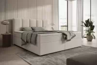 Kontinentálna posteľ Tenor 160x200 s úložným priestorom - béžová bouclé Quelle 03 Boxspring posteľ Tenor 160x200 s úložným priestorom - Béžová bukla Quelle 03