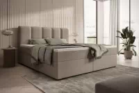 Kontinentálna posteľ Tenor 160x200 s úložným priestorom - tmavobéžová buklé Quelle 05 Boxspring posteľ Tenor 160x200 s úložným priestorom - ciemno Béžová bukla Quelle 05
