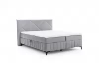 Boxspring postel Wasil 160x200 cm s úložným prostorem - popelavá látka Element 24 Postel boxspring Wasil 160x200 s úložním prostorem - popelavá samet hydrofobní  Element 24 