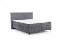 Posteľ Boxspring Wasil 160x200 s úložným priestorom - šedý hydrofóbny zamat Element 23 Boxspring posteľ Wasil 160x200 s úložným priestorom - šedý zamat hydrofobowy Element 23 