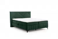 Pat boxspring Wasil 160x200 cu spațiu de depozitare - catifea verde hidrofobă Element 12 Pat Boxspring  Wasil 160x200 cu spațiu de depozitare - verde catifea hidrofobă Element 12