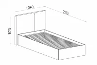 Studentská postel Luca 13 - 90x200 - písková béžová Postel mlodziezowe Luca 13 - 90x200 - dub Pískový