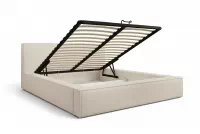 Čalúnená posteľ Nirello 160x200 s úložným priestorom - béžová bukla Quelle 03 Posteľ čalúnená Nirello 160x200 S vnútorným úložným priestorom- Béžová bukla Quelle 03