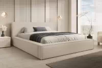 Čalúnená posteľ Nirello 160x200 s úložným priestorom - béžová bukla Quelle 03 Posteľ čalúnená Nirello 160x200 S vnútorným úložným priestorom- Béžová bukla Quelle 03