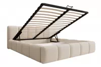 Čalúnená posteľ Tesia 180x200 s úložným priestorom - béžová bukla Quelle 03 Posteľ čalúnená Tesia 180x200 S vnútorným úložným priestorom- Béžová bukla Quelle 03