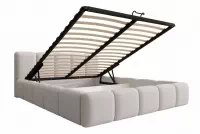 Čalouněná postel Tesia 180x200 s úložným prostorem - světle béžový samet Castel 03 Postel čalouněné Tesia 180x200 s úložným prostorem- světlý béžová samet Castel 03